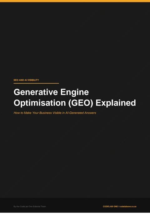 Generative Engine Optimisation Explained ebook cover