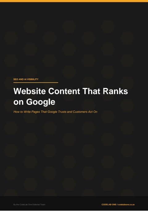 Website Content That Ranks on Google cover