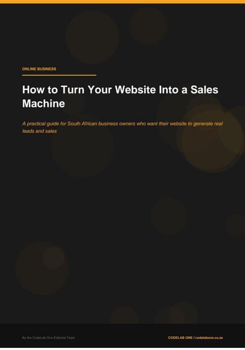 How to Turn Your Website Into a Sales Machine cover