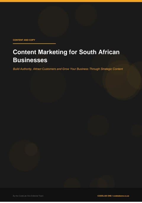 Content Marketing for South African Businesses cover