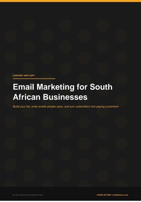 Email Marketing for South African Businesses cover