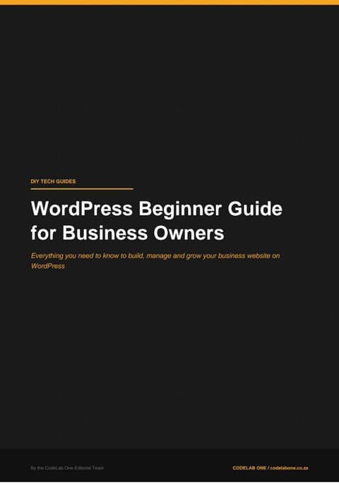 WordPress Beginner Guide for Business Owners cover